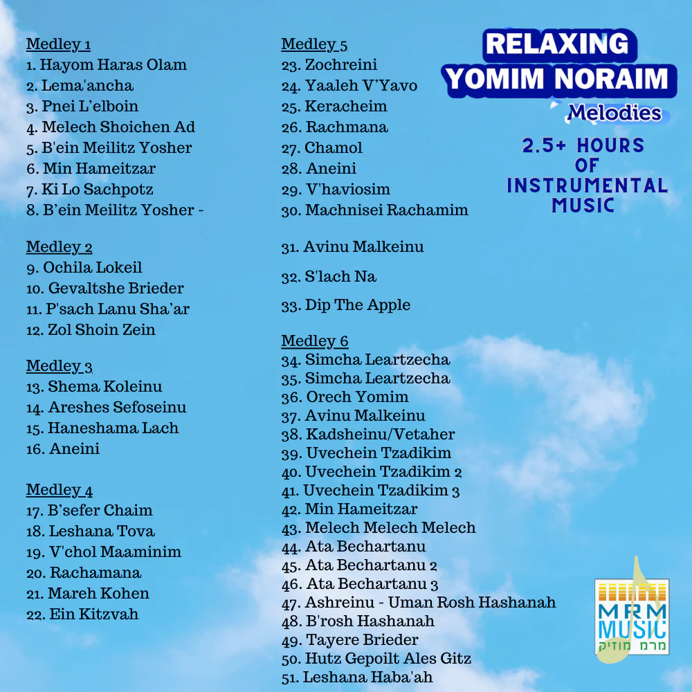 MRM Music - Relaxing Yomim Noraim Melodies - Image 2