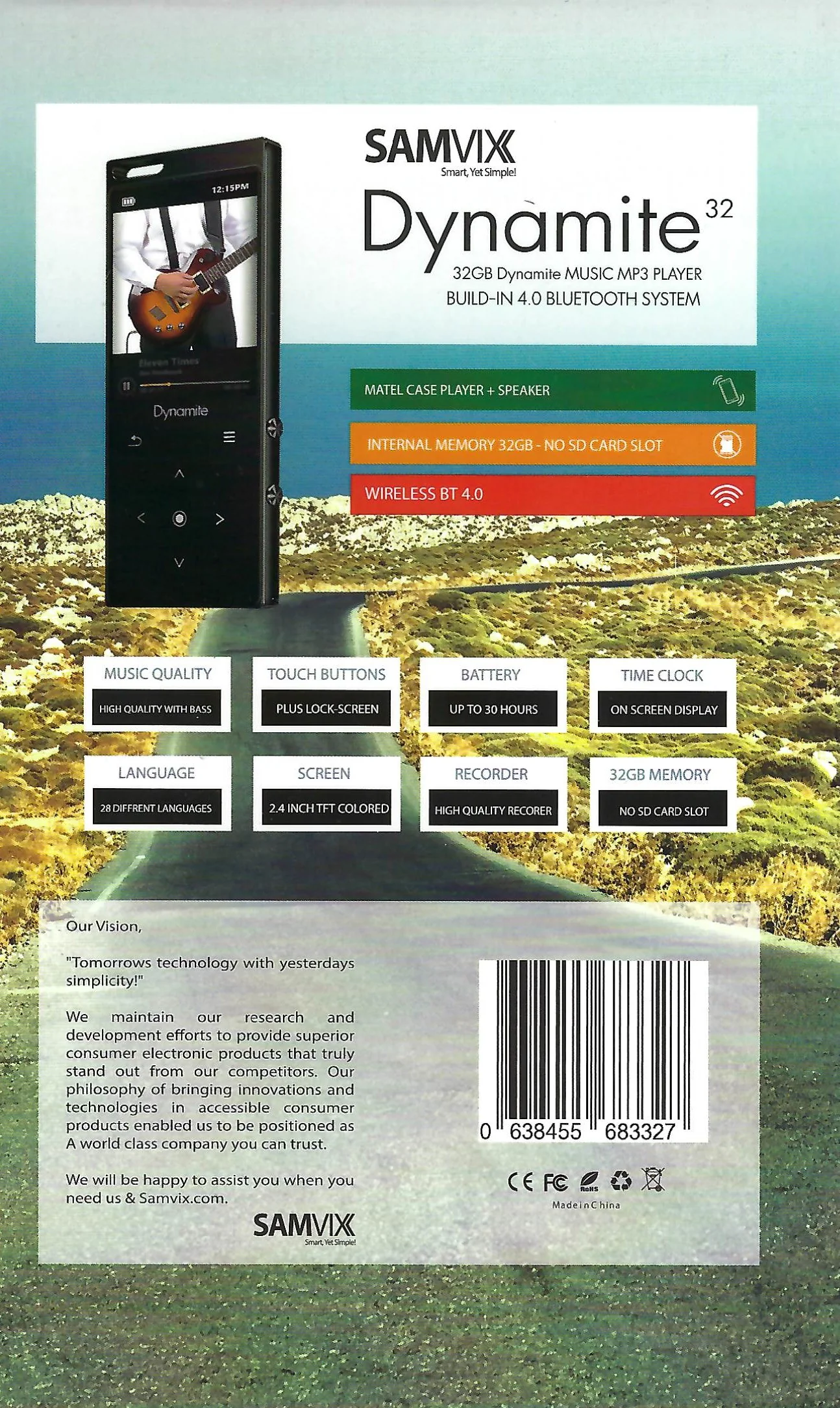 Samvix - Dynamite 32 GB MP3 Player - Black - Image 2