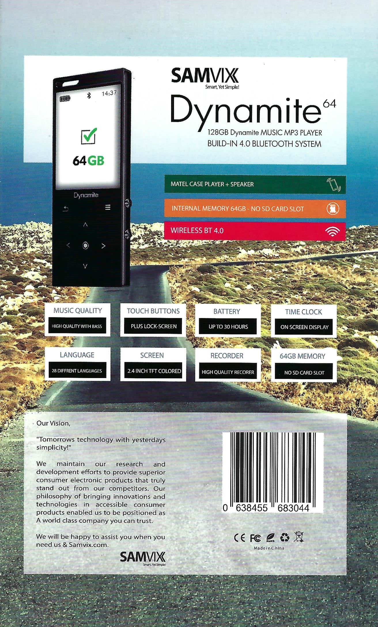 Samvix - Dynamite 64 MP3 Player - Black - Image 2